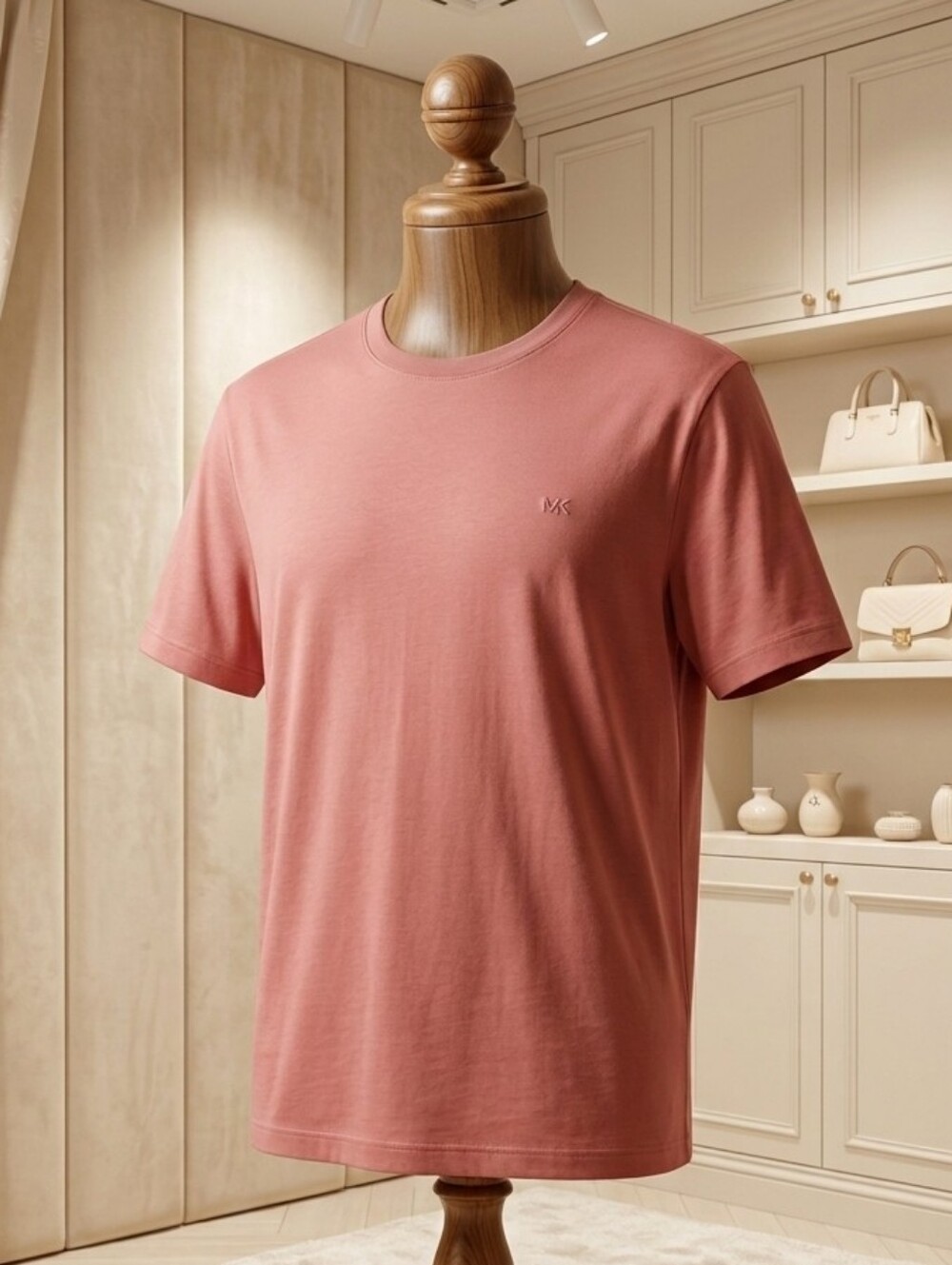 Michael Kors Dusty Pink Cotton Crewneck T-Shirt Men’s Medium